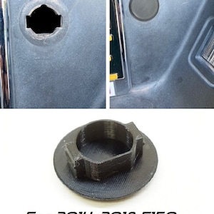 May include: Black plastic replacement cap for a Ford F150 truck. The cap is designed to cover a hole in the truck's body.  For 2014-2018 F150.