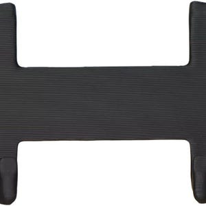 May include: A black, textured game controller grip with a horizontal bar and two curved side grips. The grip has a rectangular shape with a textured surface for enhanced grip and comfort during gameplay.