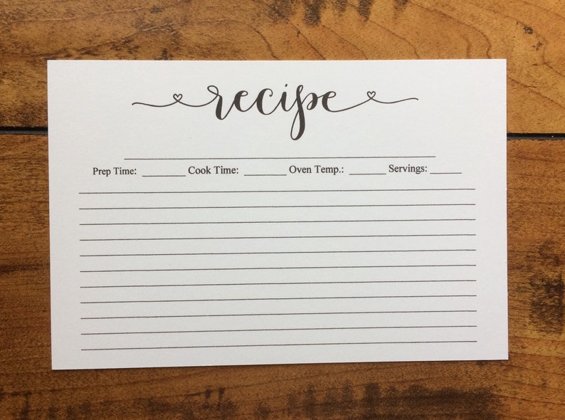 Recipe Card Dividers 4x6, Recipe Card Dividers, Custom Recipe Card