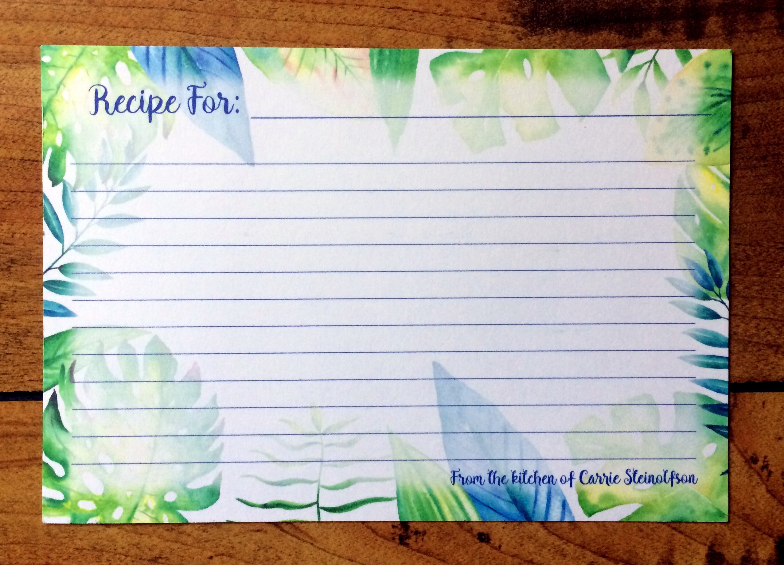 Recipe Card Dividers 4x6, Recipe Card Dividers, Custom Recipe Card Dividers, Recipe Cards 4x6