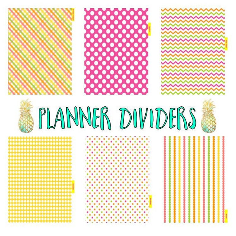 Happy Planner dividers Planner divider tabs Recipe book Etsy