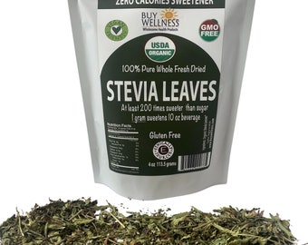 USDA Organic Stevia Leaves: Natural Sweetener, Sweet Tea Herb