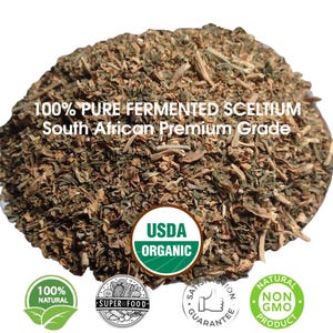 Kanna Sceletium tortuosum Chewable USDA Organic Channa Fermented SCELETIUM Whole Herb South Africa
