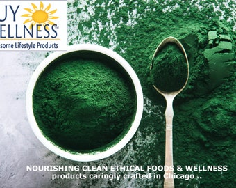 Acheter Wellness Chlorella (Chlorella Pyrenoidosa) Protéines et vitamines végétaliennes à parois cellulaires fissurées certifiées biologiques, crues non irradiéesD