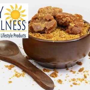 Organic Jaggery Sweetener: Traditional Gur, Mineral-Rich Molasses - 24 Oz Bulk