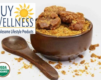 Organic Jaggery Sweetener: Traditional Gur, Mineral-Rich Molasses - 24 Oz Bulk