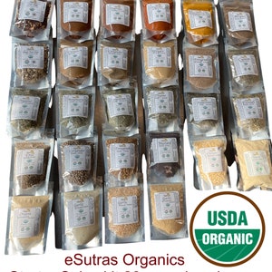 ORGANIC SPICES Starter Set USDA Certified 28 Spice Set for Herbs Baking Cooking Grilling Pickling Fresh Made. Buy 28 spices kit
