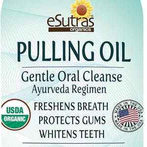 Organic Pulling Oil Mouthwash: Coconut, Mint, Clove - Made in USA