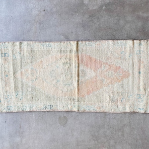 Martin Vintage Turkish/ Antolian Oushak  Rug, vintage anatolian hand woven wool low pile antique oushak carpet