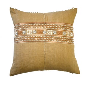 Arlo Vintage Hmong Pillow (20x20), Bohemian Decorative Accent Thai Pillow Cover, home decor