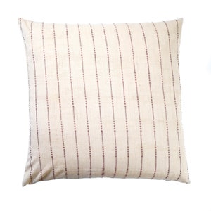 Riley Vintage Hmong Pillow in Vanilla Bean (22x22), Bohemian Decorative Accent Thai Pillow Cover, home decor