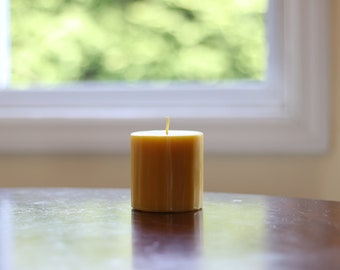 3" x 3" 100% Pure Beeswax Pillar Candle