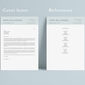 Professional Resume Template Instant Download, Modern Resume Template, Marketing Resume Template Word, Creative Resume Template, CV Template