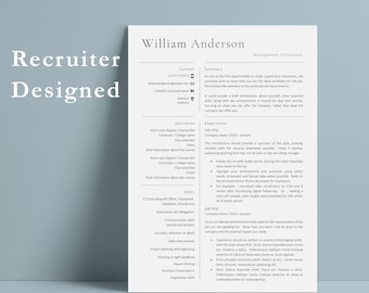 Executive Resume Template for Word, Marketing Project Manager CV, C-Level