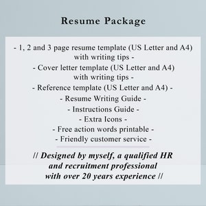 Professional Resume Template Instant Download, Modern Resume Template, Marketing Resume Template Word, Creative Resume Template, CV Template