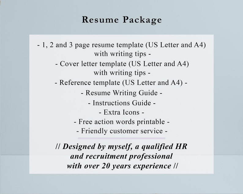 Professional Resume Template Instant Download, Modern Resume Template, Marketing Resume Template Word, Creative Resume Template, CV Template