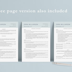 Professional Resume Template Instant Download, Modern Resume Template, Marketing Resume Template Word, Creative Resume Template, CV Template