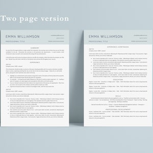 Professional Resume Template Instant Download, Modern Resume Template, Marketing Resume Template Word, Creative Resume Template, CV Template