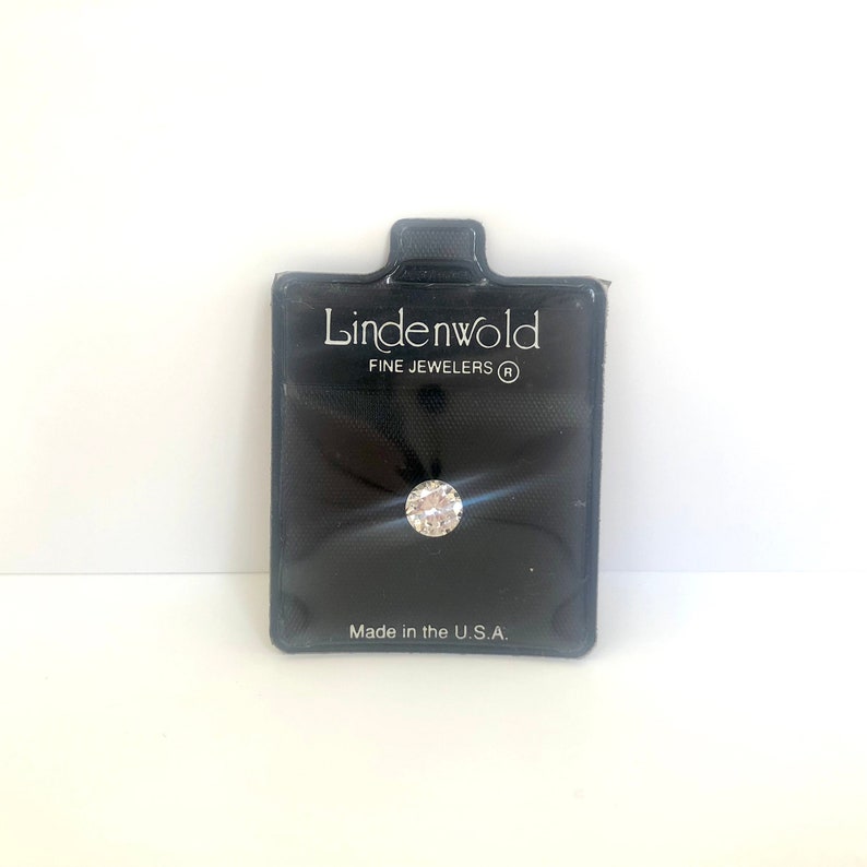 Vintage Lindenwold Fine Jewelers 6.5mm Single Cubic Zirconia Etsy