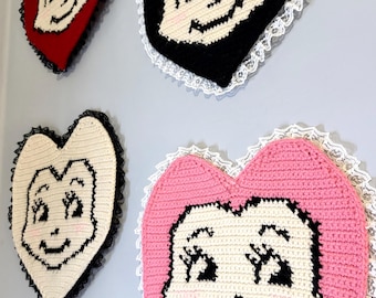 Kewpie Heart Cutout Tapestry **PATTERN ONLY**