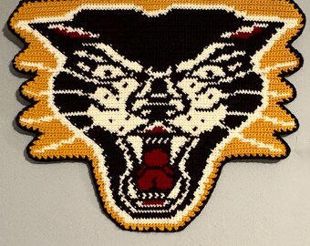 American Traditional Panther Cutout Tapestry **PATTERN ONLY**