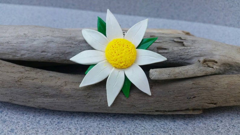 Daisy Necklace Jewelry Polymer Clay Daisy Necklace Birthday Gift!