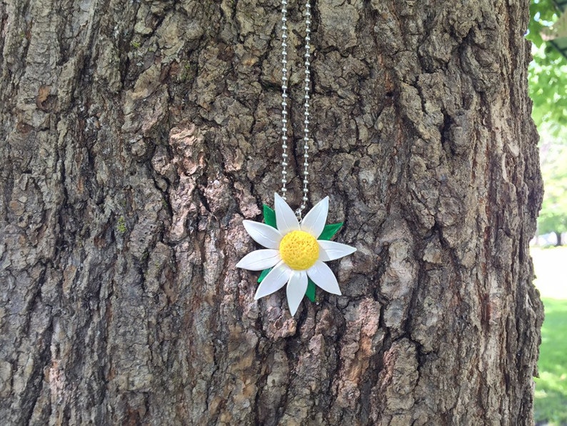 Daisy Necklace Jewelry Polymer Clay Daisy Necklace Birthday Gift!