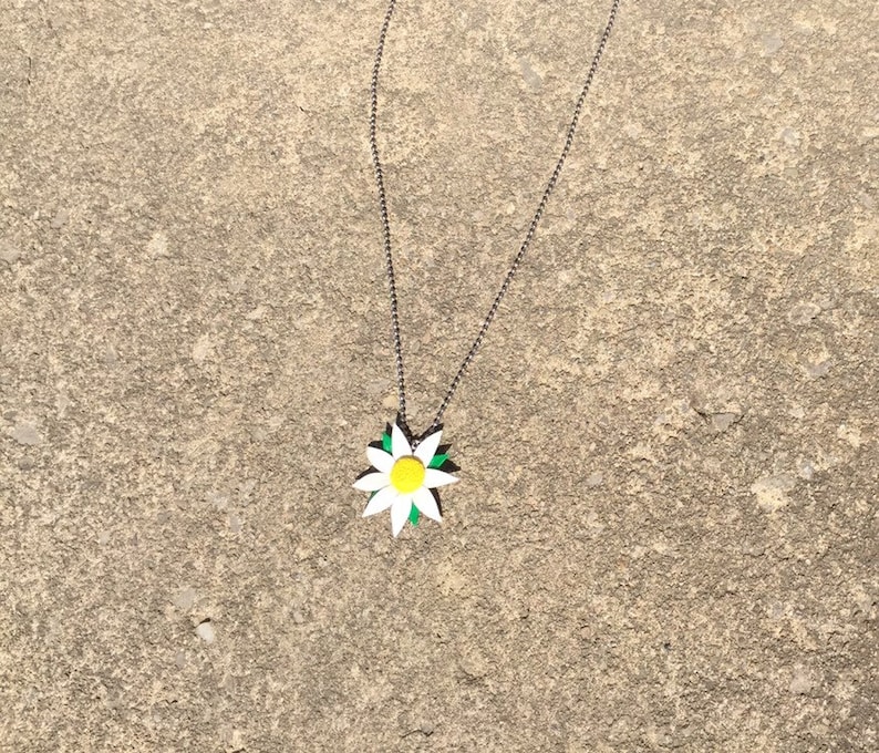 Daisy Necklace Jewelry Polymer Clay Daisy Necklace Birthday Gift!