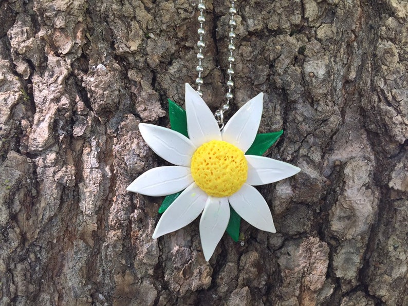 Daisy Necklace Jewelry Polymer Clay Daisy Necklace Birthday Gift!