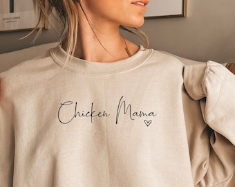 Chicken Mama Sweatshirt Gifts for Her Him Christmas Gift Birthday Present Chickens Lover