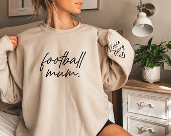 Football Mum Sweatshirt Gifts for Her Christmas Gift Birthday Present Names Childrens Personalised