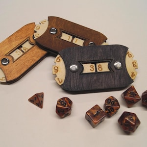Wooden counter / tracker for RPG and other games