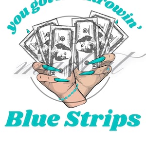 Blue Strips | PNG | Digital Download
