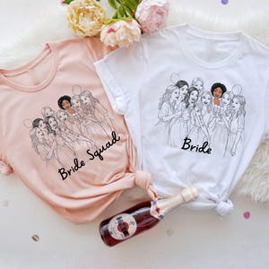 Bride squad bachelorette shirts