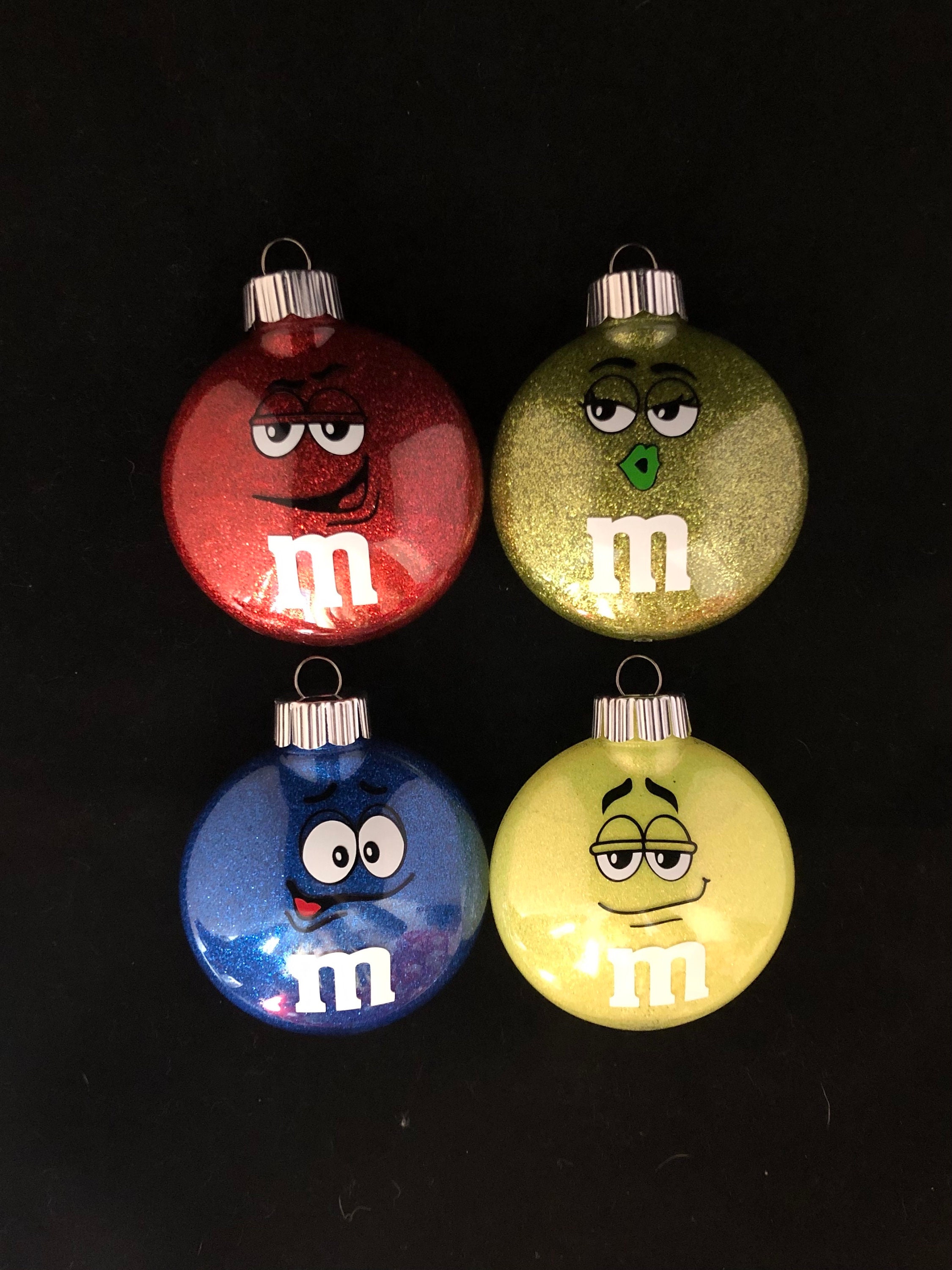 M&M Christmas Ornament Set - Etsy
