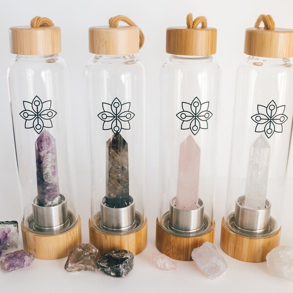 Crystal Water Bottle Etsy