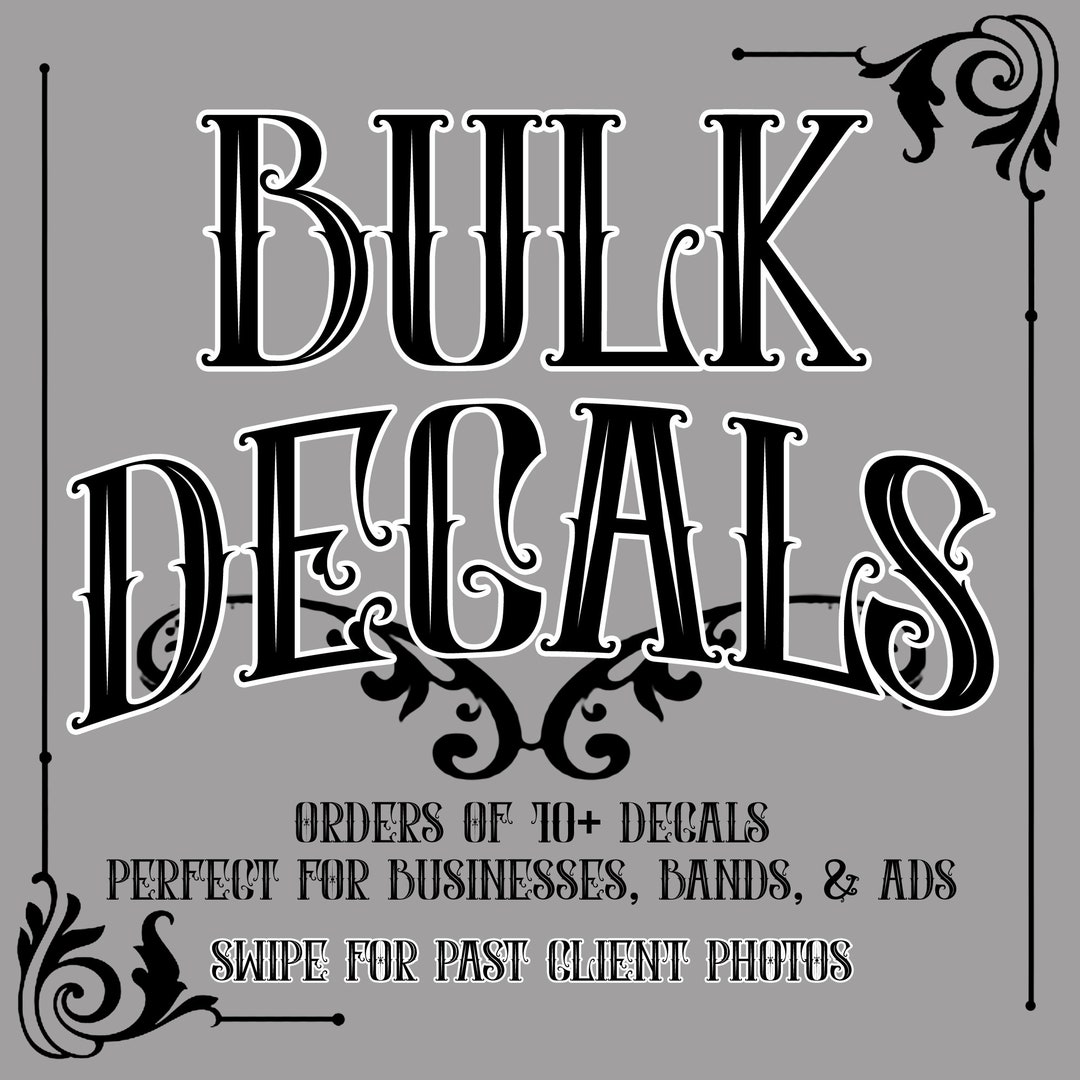 Bulk Vinyl Decals Great for Businesses Bands & Etsy