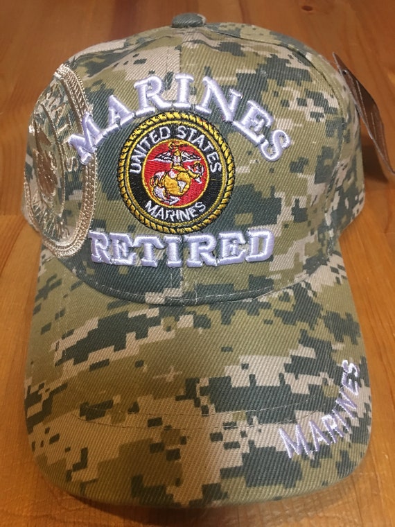 NEW RETIRED Cap Adjustable Hat BaseBall BALL NAVY MARINE MILITARY BLACK