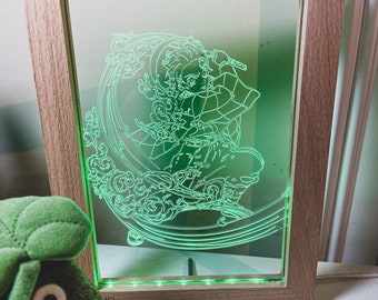 Framed Anime Night Light Colorful or Warm LED Frame for Loved Ones Family Friends Gift Anime Design Japanese Cartoon Art Manga Demon