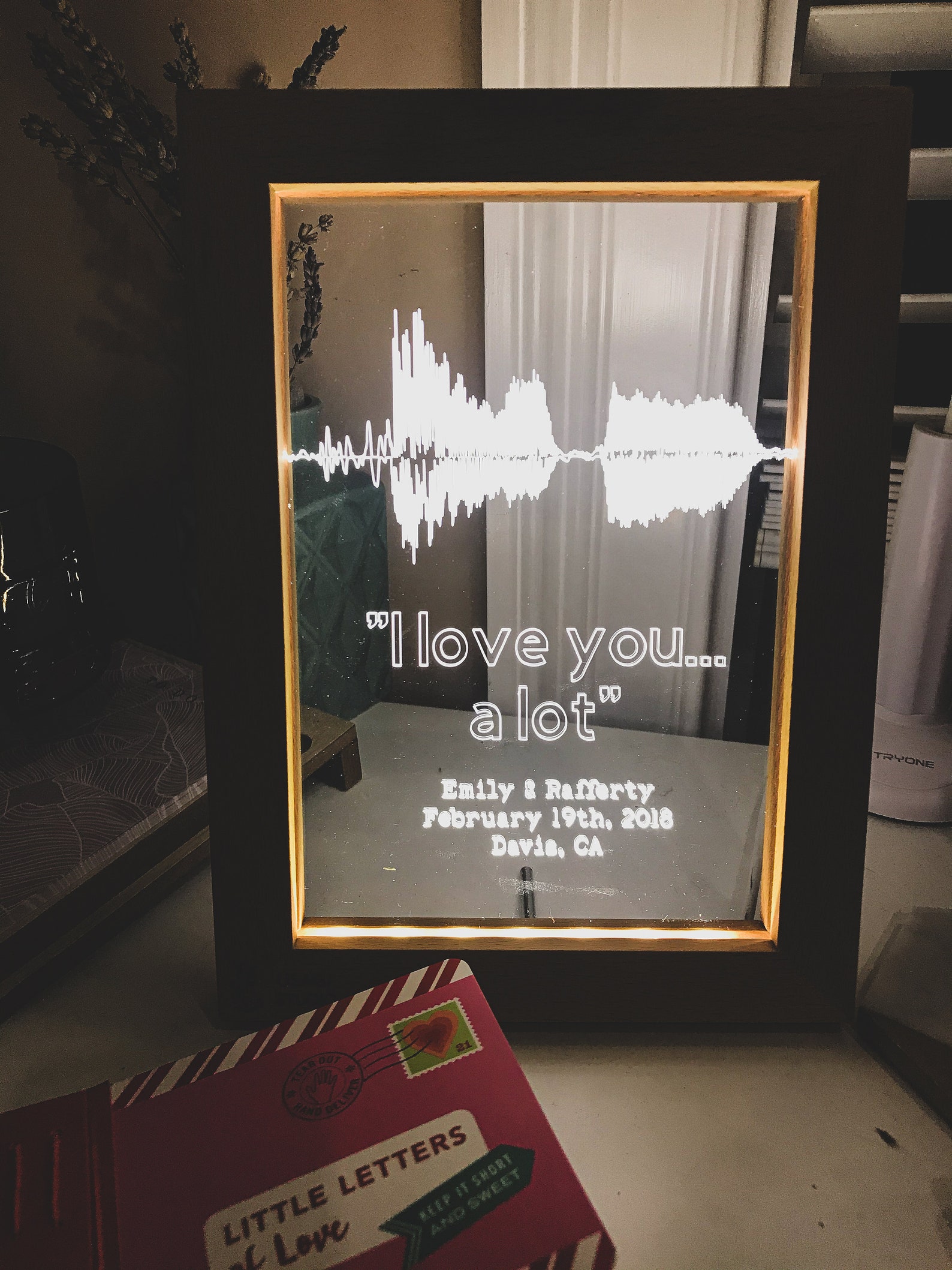 Custom Unique Sound Wave LED Frame for Family Friends Her Him Etsy