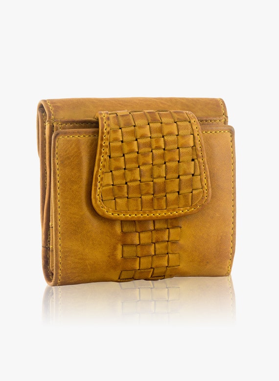Kompanero Cognac Genuine Leather Ladies Wallet