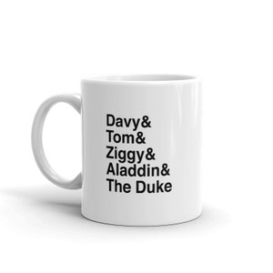 David Bowie Helvetica Characters Mug