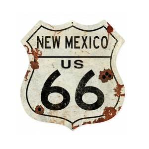 New Mexico US 66 Metal Sign 28 x 28 Inches