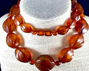 Overlaped Amber Bead Necklace 48cm 19/'/' 16g. Fine Baltic Amber Necklace Amber Adult Necklace Authentic Amber Necklace