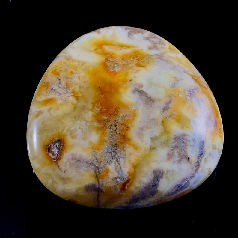 Baltic Amber Cabochon Natural White /& Yellow Amber Stone Polished Large Amber Stone with Phenomenal Pattern Amber Supplies