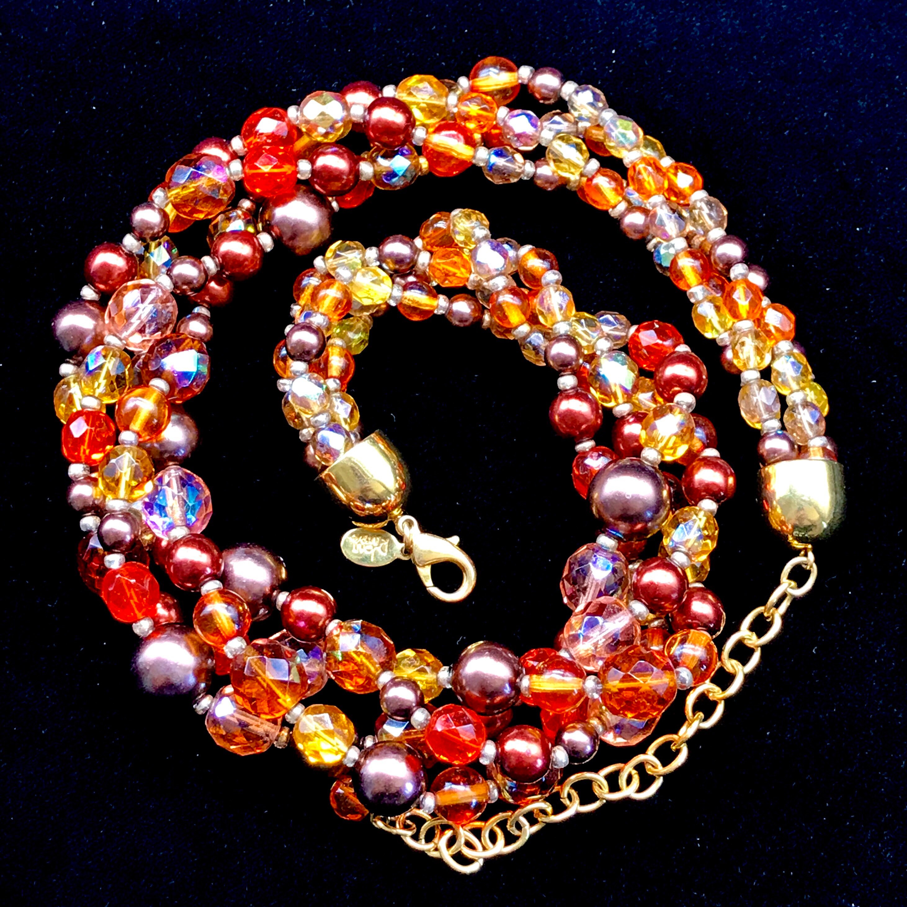 Joan Rivers Marked Necklace Faceted Glass Bead Torsade Etsy