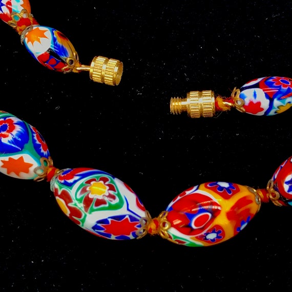 Murano Glass Ercole Moretti Oblong Bead Choker Ne… - image 5