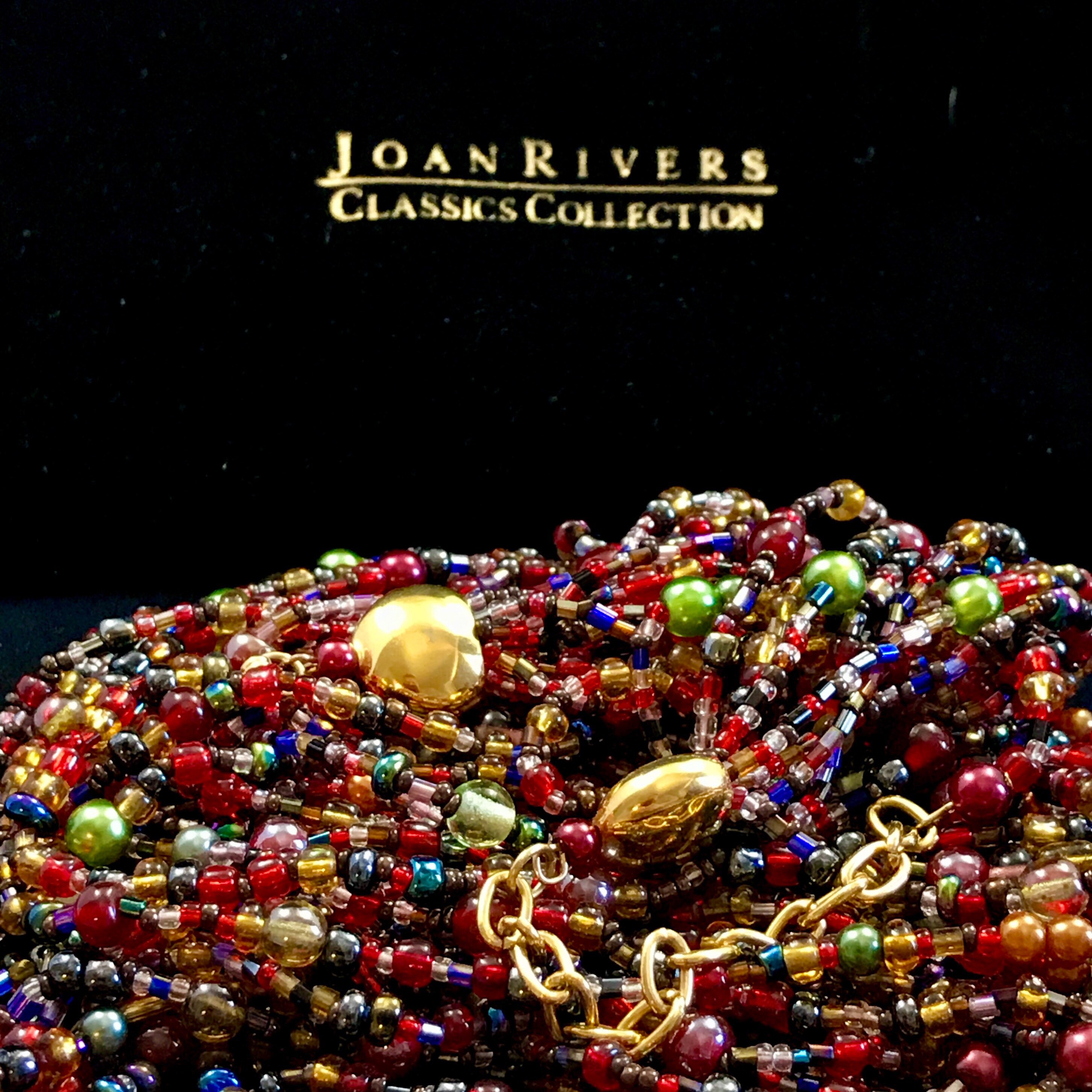 Joan Rivers Jewelry Long Multi Strand Glass Beaded Necklace Etsy