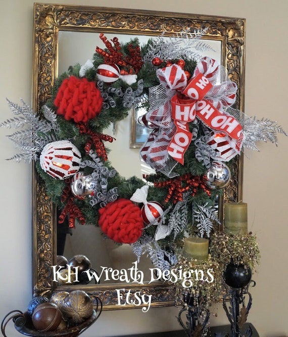 Holiday Wreath, Xmas Wreath, Christmas Wreath, Winter Wreath, Red