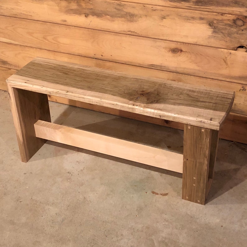 Ambrosia maple waterfall bench table